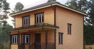 Двухэтажный дом из бруса в Тайшете от Строй-Тшт - строительство от 137397 руб.