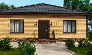 Проекты одноэтажных домов из кирпича | Строй-Тшт - Тайшет от 3700 рублей