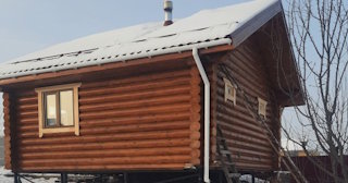 Баня из оцилиндрованного бревна под ключ в Тайшете - от 137397 рублей